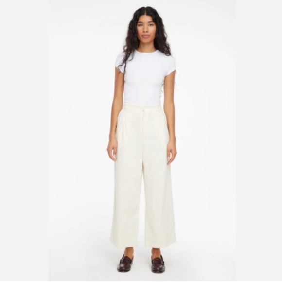 *new* LACAUSA high waisted pleated lola trousers - off-white/cream, size 2 - Picture 1 of 9